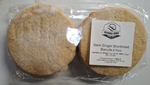 Stem Ginger Shortbread 6 pack