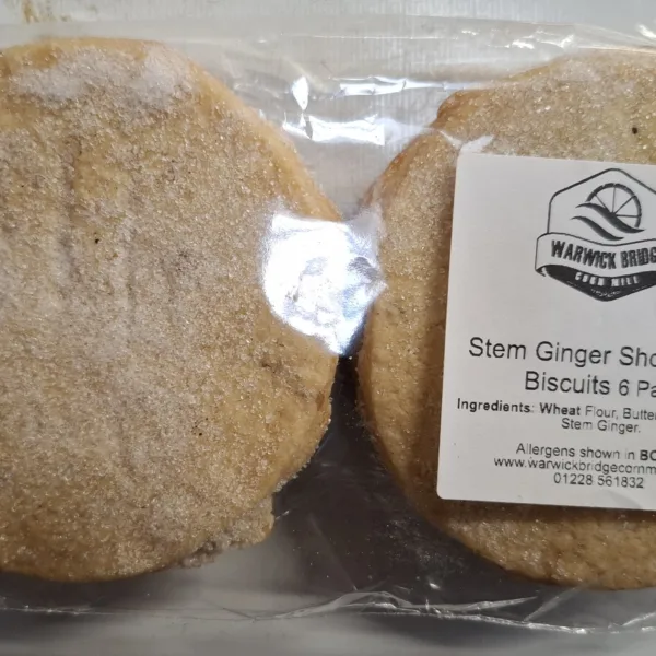 Stem Ginger Shortbread 6 pack